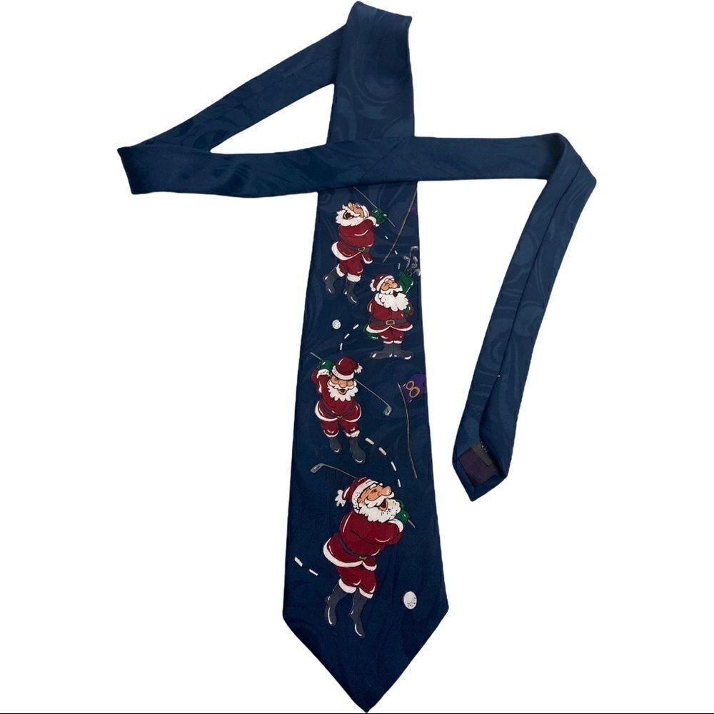 JINGLE BELLS,Golfing Santa,  Men’s Tie, 56X4‎